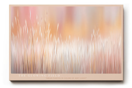 Paul Sinus Wandbild The Glowing Field abstraktes Naturmotiv mit leuchtenden Gräsern in warmen Farbtönen für moderne Wohnräume voller Harmonie und Licht
