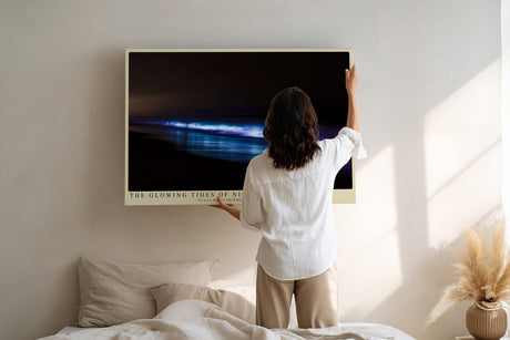 Paul Sinus Wandbild The Glowing Tides of Night faszinierende Meereslandschaft mit leuchtenden Wellen und mystischer Nachtstimmung