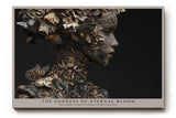 Paul Sinus Wandbild The Goddess of Eternal Bloom – Mystisches Porträt einer Göttin aus floralen und metallischen Strukturen, Symbol für Leben und Transformation