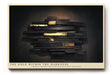 Paul Sinus Wandbild The Gold Within the Darkness – Abstrakte Holzstruktur mit goldenen Akzenten