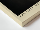 Paul Sinus Wandbild The Gold Within the Darkness – Abstrakte Holzstruktur mit goldenen Akzenten