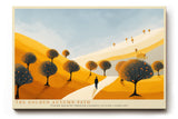 Paul Sinus Wandbild The Golden Autumn Path – Spaziergang durch die goldene Herbstlandschaft