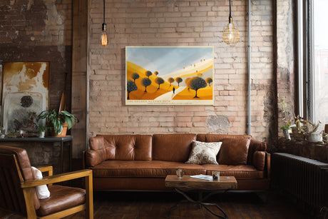 Paul Sinus Wandbild The Golden Autumn Path – Spaziergang durch die goldene Herbstlandschaft