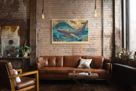 Paul Sinus Wandbild The Golden Song of Whales Deep Harmony of Ocean and Light