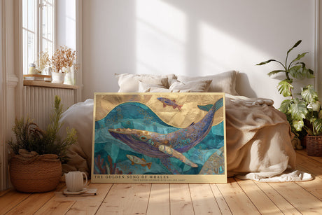 Paul Sinus Wandbild The Golden Song of Whales Deep Harmony of Ocean and Light