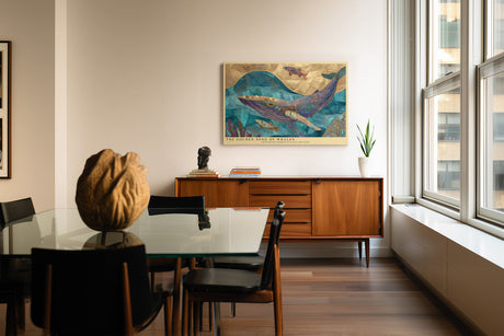 Paul Sinus Wandbild The Golden Song of Whales Deep Harmony of Ocean and Light