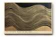 Paul Sinus Wandbild The Golden Wave of Motion abstraktes Linienmotiv mit goldenen Wellen auf dunklem Hintergrund