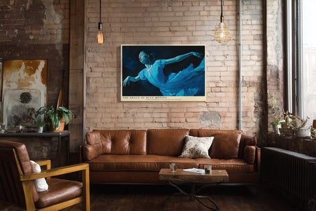 Paul Sinus Wandbild The Grace of Blue Motion – Tanz im Fluss der Bewegung und des Lichts