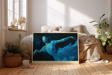 Paul Sinus Wandbild The Grace of Blue Motion – Tanz im Fluss der Bewegung und des Lichts