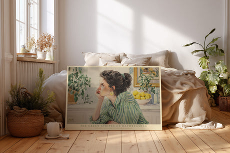 Paul Sinus Wandbild The Green Stripes of Daydreaming – Sanfte Farbwelt zwischen Ruhe und Inspiration