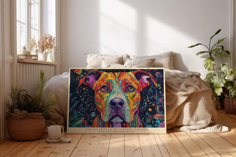 Paul Sinus Wandbild The Guardian of Cosmic Colors Dog Spirit Among the Stars