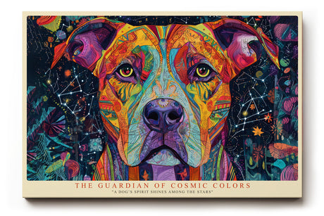 Paul Sinus Wandbild The Guardian of Cosmic Colors Dog Spirit Among the Stars