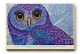 Paul Sinus Wandbild The Guardian of Midnight Blossoms Mystical Owl in Shades of Blue