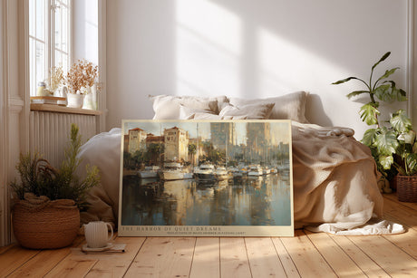 Paul Sinus Wandbild The Harbor of Quiet Dreams Boats Reflecting in Evening Light