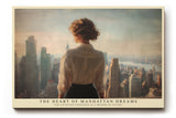 Paul Sinus Wandbild The Heart of Manhattan Dreams Woman and Skyline in Morning Light