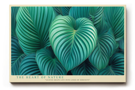 Paul Sinus Wandbild The Heart of Nature – Detailreiche Pflanzenkomposition in sattem Grün, Symbol für Leben, Harmonie und Natürlichkeit