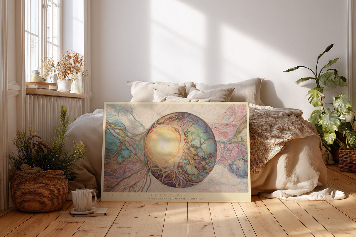 Paul Sinus Wandbild The Heart of the Universe Abstract Cosmic Harmony in Light and Flow
