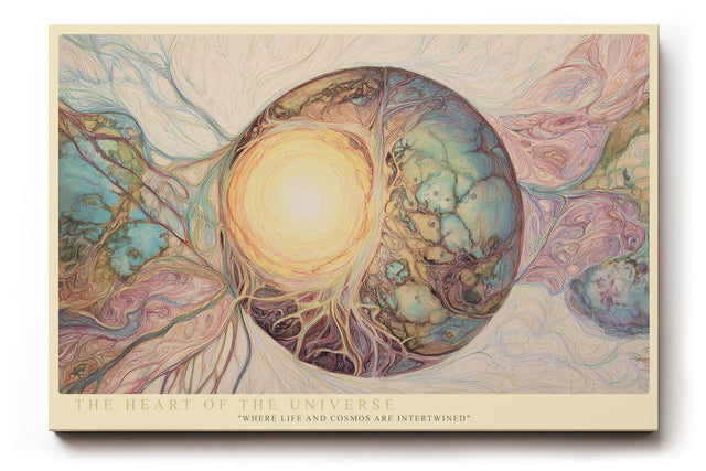 Paul Sinus Wandbild The Heart of the Universe Abstract Cosmic Harmony in Light and Flow
