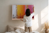 Paul Sinus Wandbild The Heat of Living Colors Abstract Power in Orange and Pink