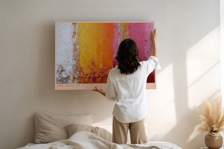 Paul Sinus Wandbild The Heat of Living Colors Abstract Power in Orange and Pink
