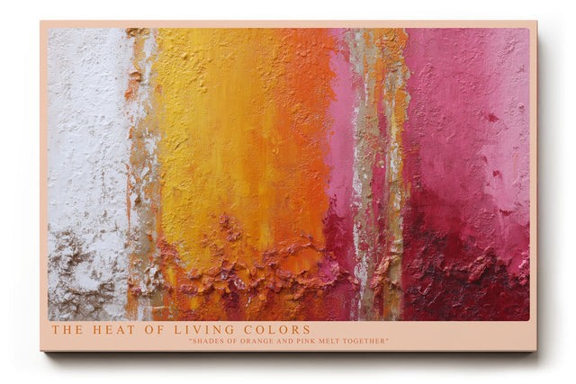 Paul Sinus Wandbild The Heat of Living Colors Abstract Power in Orange and Pink