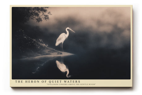 Paul Sinus Wandbild The Heron of Quiet Waters Serenity in Still Reflection