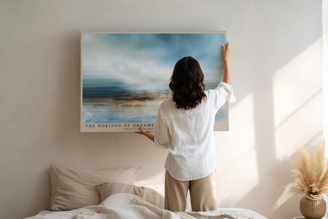 Paul Sinus Wandbild The Horizon of Dreams Abstrakte Landschaft in fließenden Farben, wo Himmel und Erde ineinander übergehen und Zeit bedeutungslos wird.
