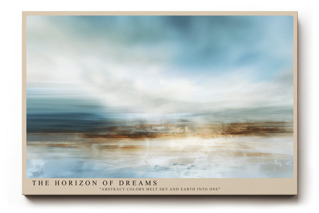 Paul Sinus Wandbild The Horizon of Dreams Abstrakte Landschaft in fließenden Farben, wo Himmel und Erde ineinander übergehen und Zeit bedeutungslos wird.