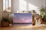 Paul Sinus Wandbild The Horizon of Quiet Dreams – Zarte Landschaft in Rosa- und Lilatönen, Symbol für Ruhe, Weite und die Stille des Morgens