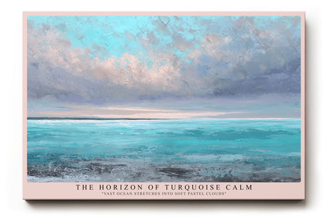 Paul Sinus Wandbild The Horizon of Turquoise Calm Ocean Serenity in Pastel Light