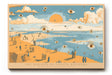 Paul Sinus Wandbild The Horizon of Unseen Whispers – Surrealistische Strandlandschaft mit Augen über dem Meer, inspiriert von Traum und Wahrnehmung