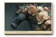 Paul Sinus Wandbild The Horse of Blossoms Ausdrucksstarkes Porträt eines Pferdes, dessen Mähne in prachtvollen Blüten erstrahlt – Sinnbild für Kraft und Schönheit.