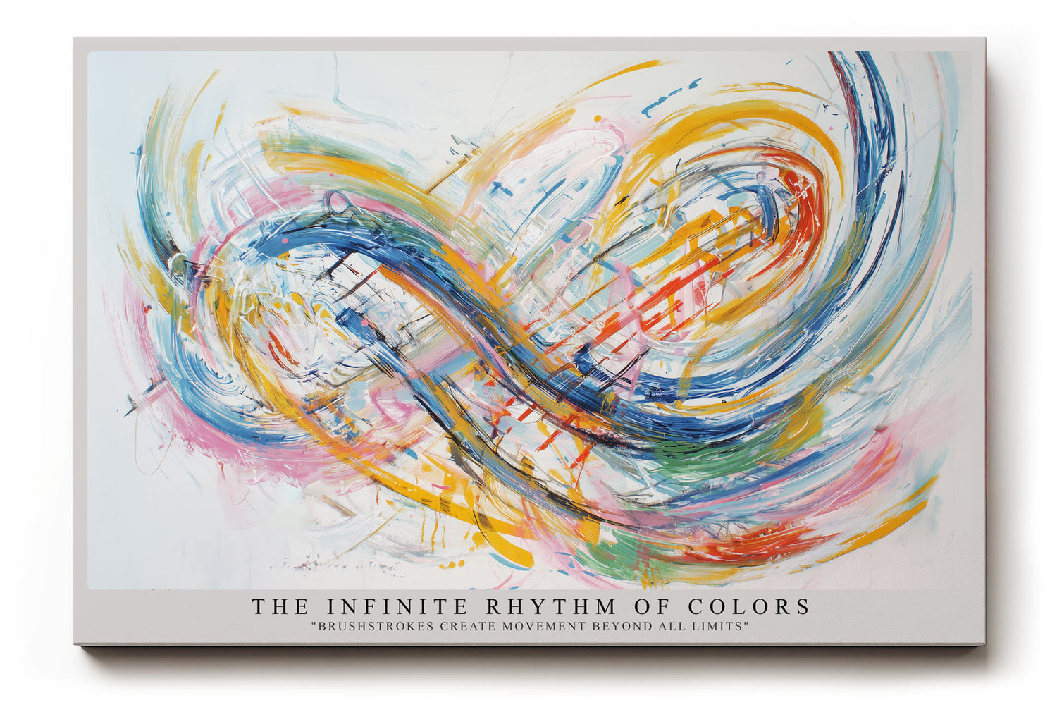 Paul Sinus Wandbild The Infinite Rhythm of Colors – Dynamische abstrakte Kunst in leuchtenden Farben mit unendlicher Bewegung und Energie
