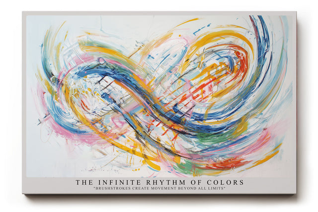 Paul Sinus Wandbild The Infinite Rhythm of Colors – Dynamische abstrakte Kunst in leuchtenden Farben mit unendlicher Bewegung und Energie