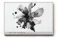 Paul Sinus Wandbild The Ink Blossom abstraktes Blumenmotiv in Schwarzweiß mit Tuscheeffekt für moderne Interieurs mit minimalistischer Eleganz