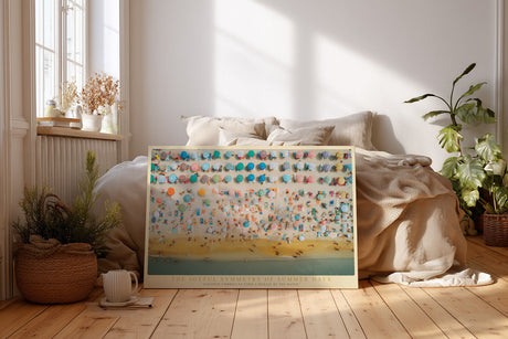 Paul Sinus Wandbild The Joyful Symmetry of Summer Days Aerial Beach Scene with Umbrella Mosaic