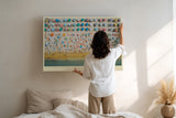 Paul Sinus Wandbild The Joyful Symmetry of Summer Days Aerial Beach Scene with Umbrella Mosaic