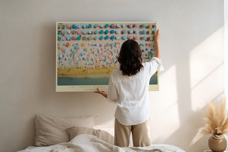 Paul Sinus Wandbild The Joyful Symmetry of Summer Days Aerial Beach Scene with Umbrella Mosaic