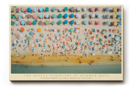 Paul Sinus Wandbild The Joyful Symmetry of Summer Days Aerial Beach Scene with Umbrella Mosaic