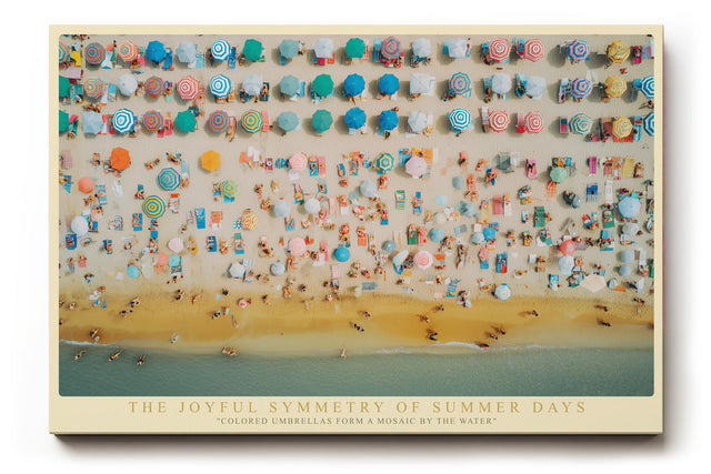 Paul Sinus Wandbild The Joyful Symmetry of Summer Days Aerial Beach Scene with Umbrella Mosaic