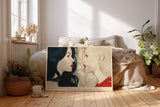 Paul Sinus Wandbild The Kiss of Unseen Love Modern Portrait of Two Women