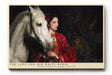 Paul Sinus Wandbild The Lady and Her White Horse – Frau im roten Kleid mit weißem Pferd