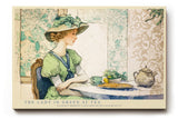 Paul Sinus Wandbild The Lady in Green at Tea Elegant Moment Captured with Calm Beauty