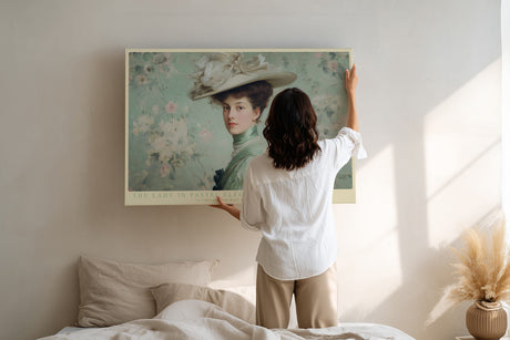 Paul Sinus Wandbild The Lady in Pastel Elegance klassisches Porträt einer Frau in zarten Pastelltönen mit zeitloser Anmut