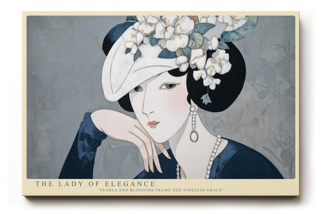 Paul Sinus Wandbild The Lady of Elegance – Stilvolles Porträt einer Dame im Art-Déco-Stil, Symbol für zeitlose Schönheit und klassische Grazie