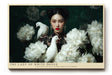 Paul Sinus Wandbild The Lady of White Doves Elegantes Porträt einer Frau in floraler Umgebung mit weißen Tauben – Sinnbild für Frieden, Schönheit und Anmut.