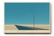 Paul Sinus Wandbild The Lamp in Empty Space – Minimalistische Landschaft mit einzelner Straßenlampe im Licht und Schatten, Symbol für Einsamkeit und Klarheit