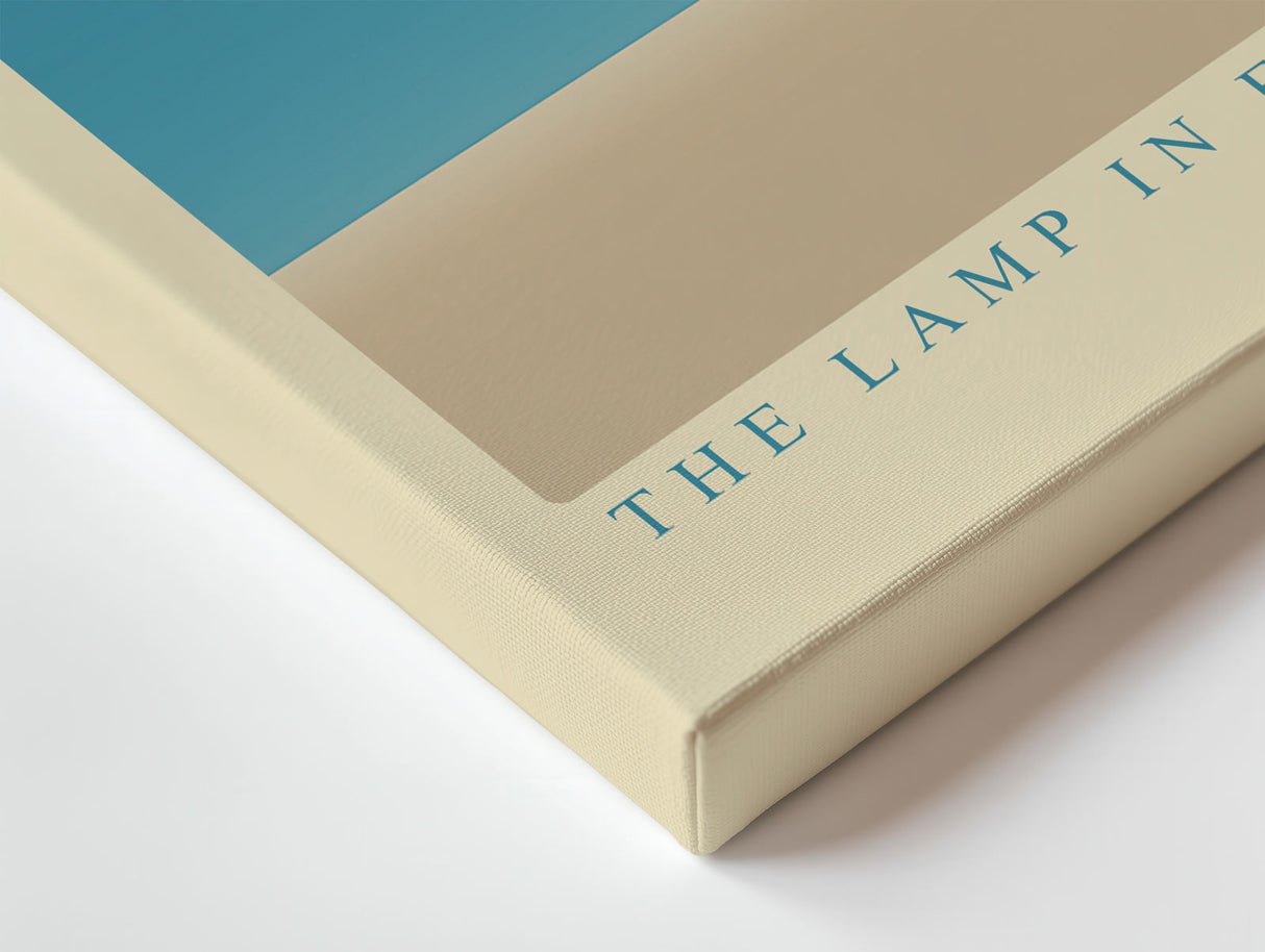 Paul Sinus Wandbild The Lamp in Empty Space – Minimalistische Landschaft mit einzelner Straßenlampe im Licht und Schatten, Symbol für Einsamkeit und Klarheit
