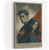 Paul Sinus Wandbild in 40x60cm The Last Hope – Superman und Frau in epischer Pose, moderne Kunst mit starker Symbolik
