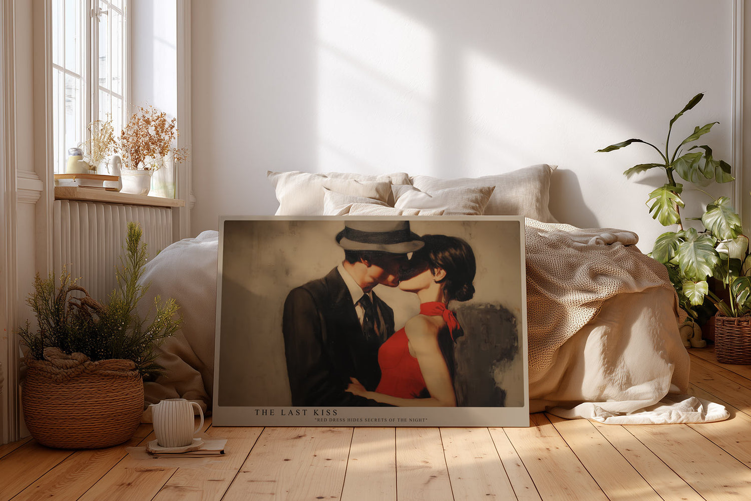 Paul Sinus Wandbild The Last Kiss – Zeitlose Szene voller Leidenschaft und Eleganz – Romantisches Wandbild mit Vintage-Charme und filmischer Ästhetik.